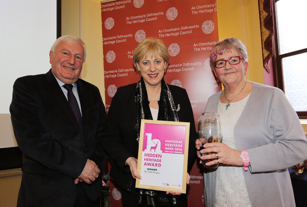 Minister Humphreys presents Hidden Heritage Award to LEAP Project Easkey