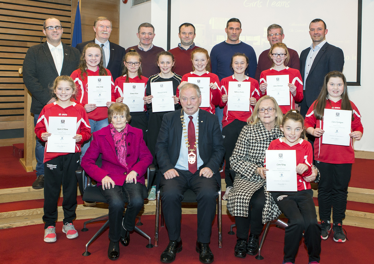 Tubbercurry/Cloonacool Community Games National Champions honoured at County Hall