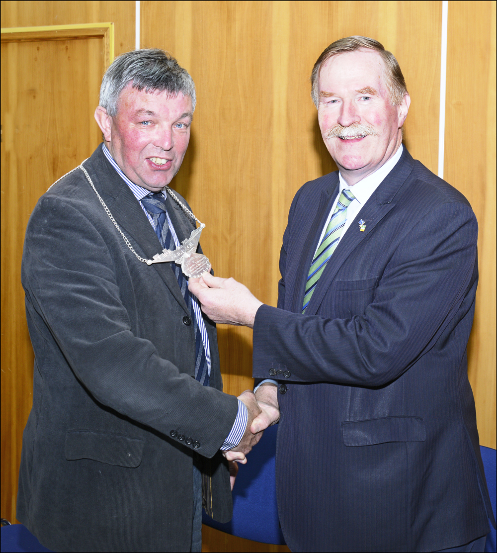 Cathaoirleach of Ballymote-Tobercurry Municipal District Councillor Joe Queenan with Leas Cathaoirleach Councillor Jerry Lundy 