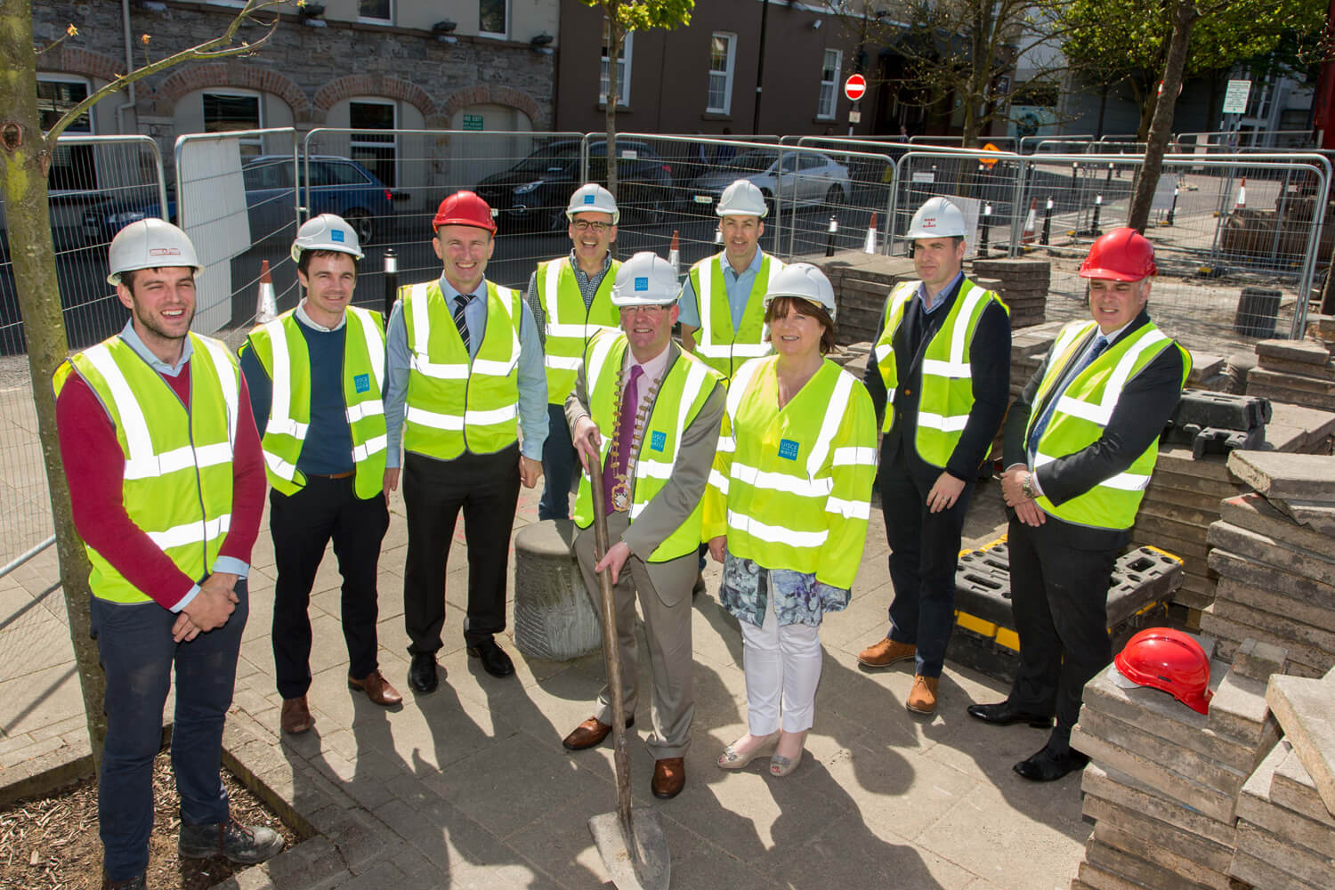 Cathaoirleach of Sligo County Council visits Sligo City Water Main Rehab Works