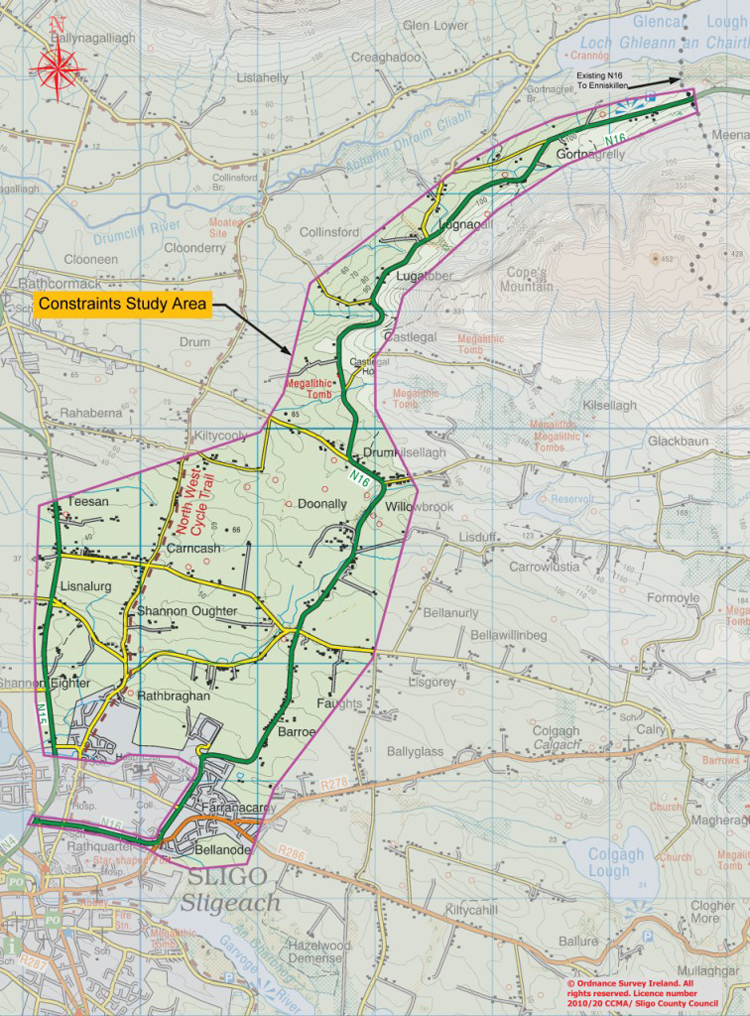N16 Constraints Study Area Map