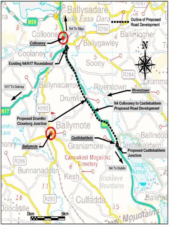 Map of Proposed N4 Road Development
