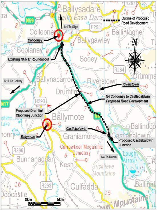 Map of Proposed N4 Road Development 